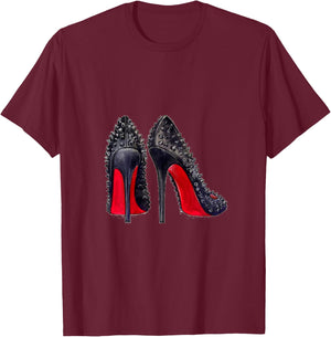 High Heel Red Sole T-Shirt - T-Shirt | Maroon