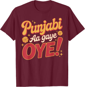 Punjabi Aa Gaye Oye Tonight Diljit Dosanjh T-Shirt - T-Shirt | Maroon