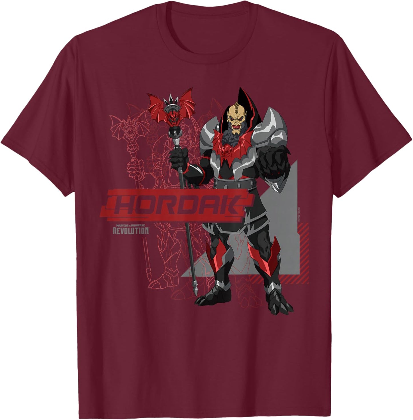 The Masters of the Universe Revolution - Hordak , black T-Shirt - T-Shirt | Maroon