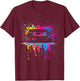 80er 90er Jahre Retro Kassette Outfits & Geschenk Damen -Erwachsene Schwarz Retro Party S EU Small U-Ausschnitt Kurzarm T-Shirt - T-Shirt | Maroon