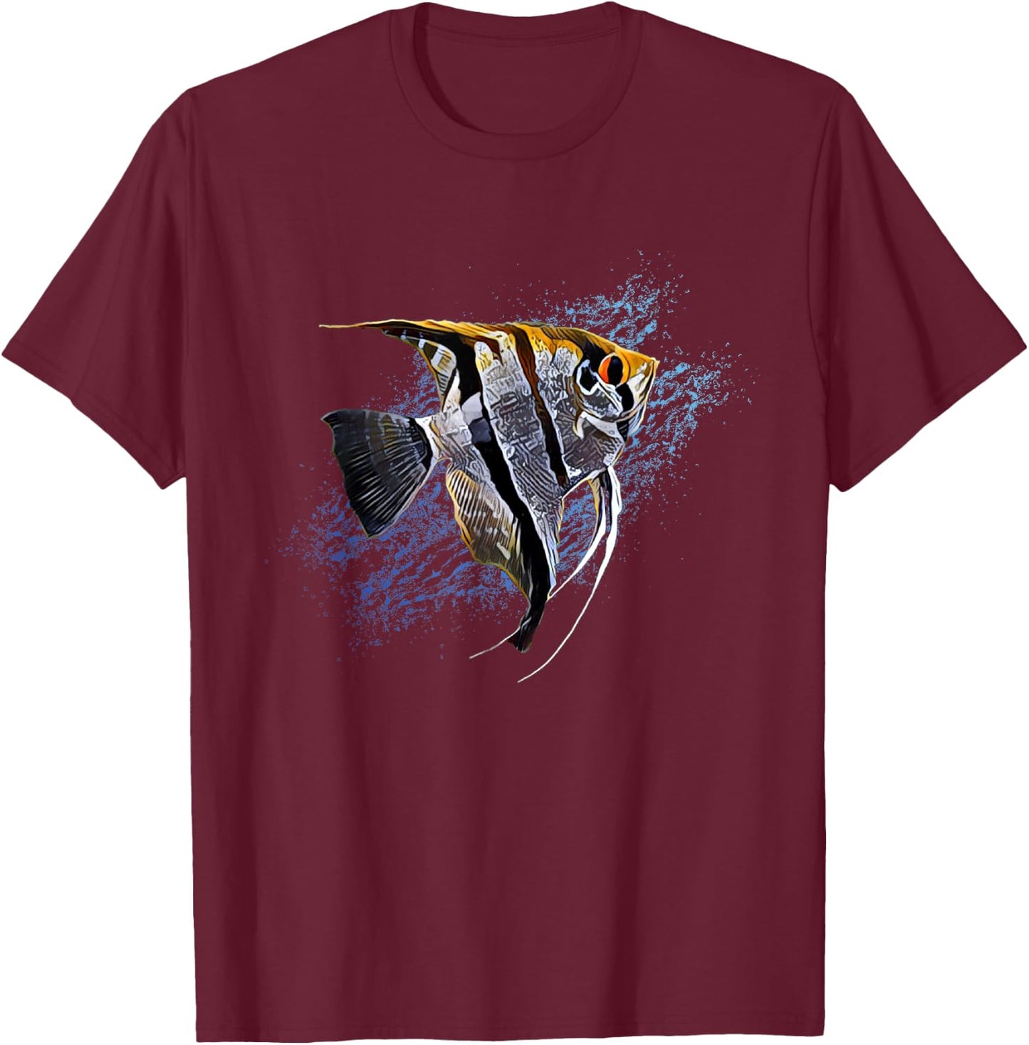 Angelfish Tropical Fish Keeper Cichlid - Fish Fan T-Shirt - T-Shirt | Maroon