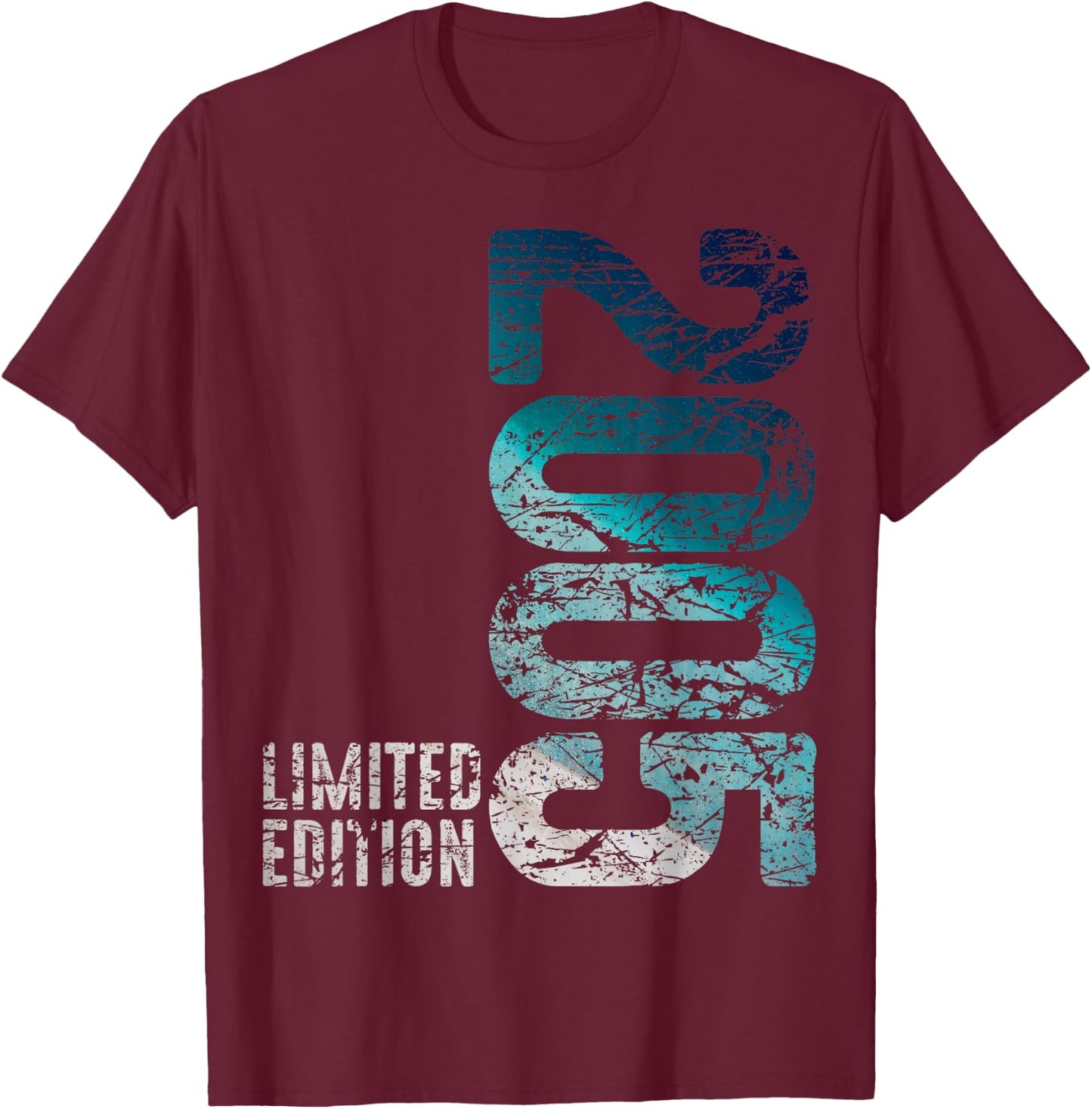 19th Birthday Boy Girl 19 Years 2005 Funny Gift , black T-Shirt - T-Shirt | Maroon