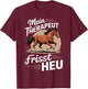 Pferdeliebhaber Pferd Damen reiten Mein Therapeut frisst Heu T-Shirt - T-Shirt | Maroon