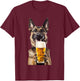 Belgian malinois Beer T-Shirt - T-Shirt | Maroon