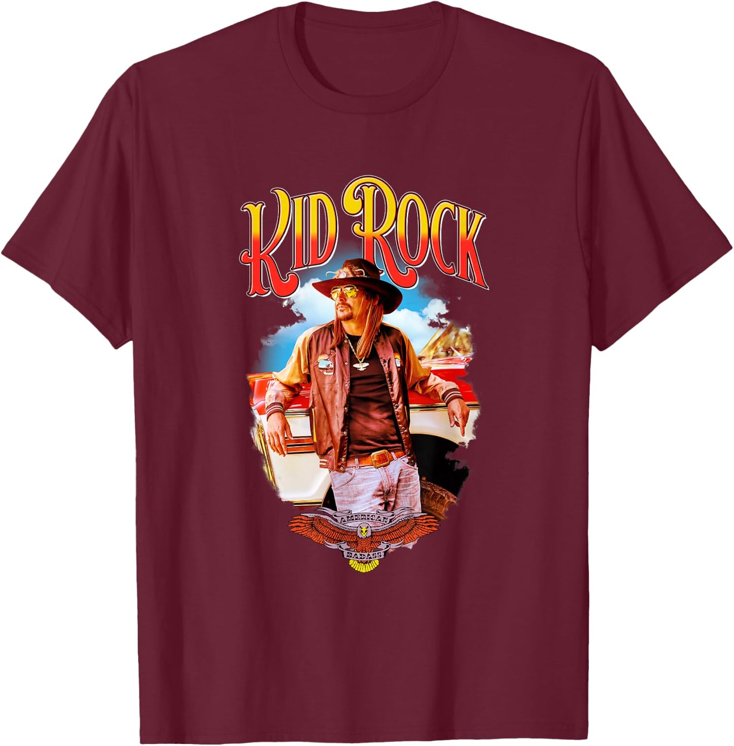 Kid Rock Mean Lean T-Shirt - T-Shirt | Maroon