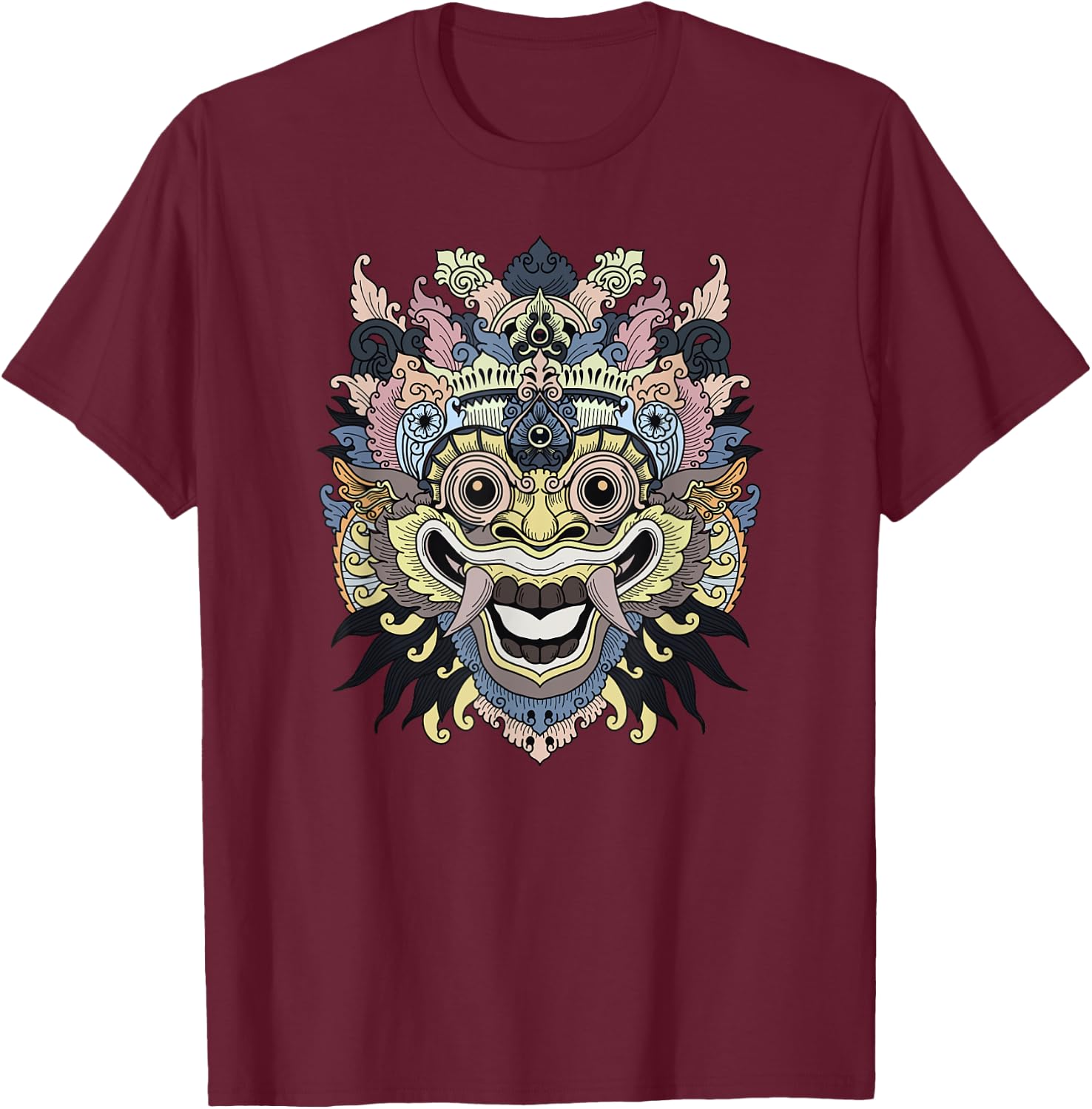 Barong Bali Balinese Culture Lover Island of Gods Indonesia T-Shirt - T-Shirt | Maroon
