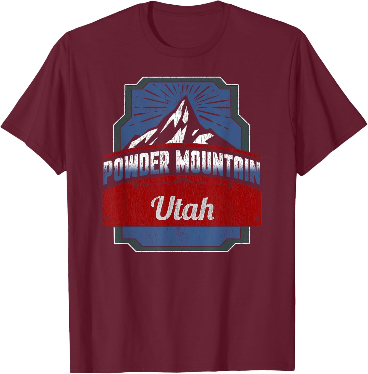 Powder Mountain Utah Ski Trip T-Shirt - T-Shirt | Maroon