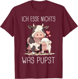Vegetarier Ich essen nichts was pupst Vegan Vegetarian , black T-Shirt - T-Shirt | Maroon