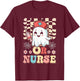 OR Nurse Ghost Halloween T-Shirt - T-Shirt | Maroon