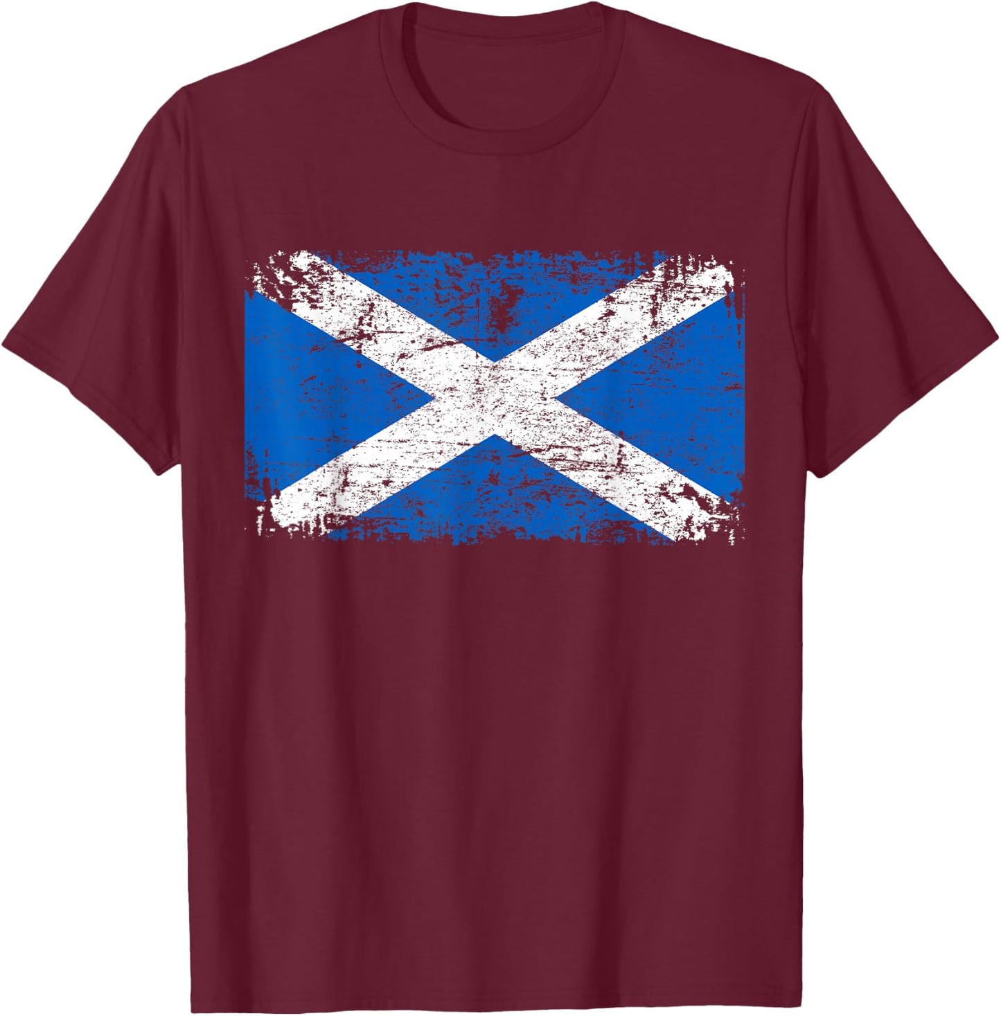 Scotland Flag | Men Women Kids SCOTLAND , Black, S T-Shirt - T-Shirt | Maroon