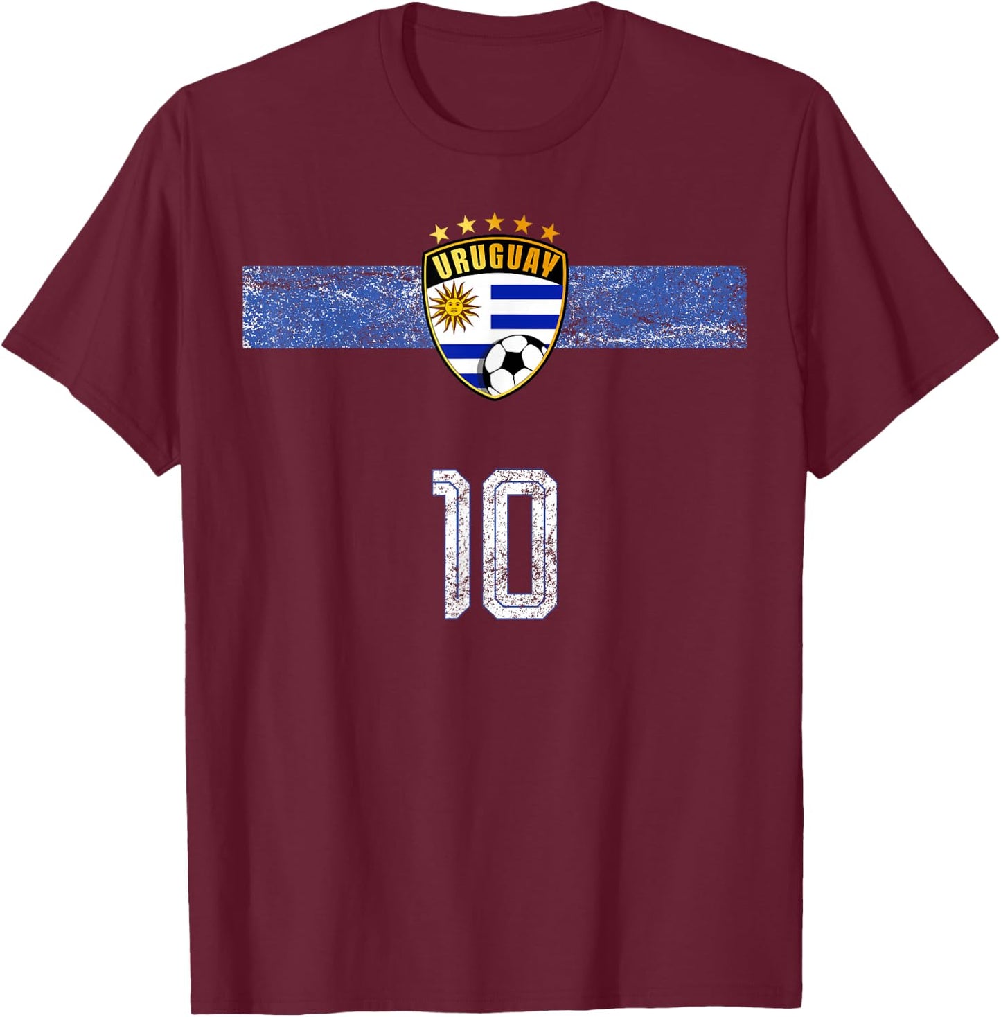 Retro Uruguay Flag Uruguayan Pride Lovers T-Shirt - T-Shirt | Maroon