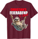 Christ Retirement Evening Sloth First Name Saying , black T-Shirt - T-Shirt | Maroon