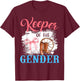 Western Gender Reveal Keeper of the Gender Baby Announcement , Small, Black T-Shirt - T-Shirt | Maroon