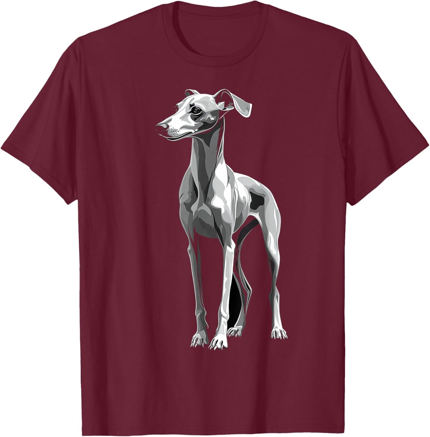 Italian Greyhound Dog Motif Pet Italian Greyhound T-Shirt - T-Shirt | Maroon