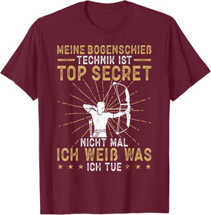 Bogenschießen Lustiges Design Bogenschießen Meine Bogenschieß Technik Archery T-Shirt - T-Shirt | Maroon