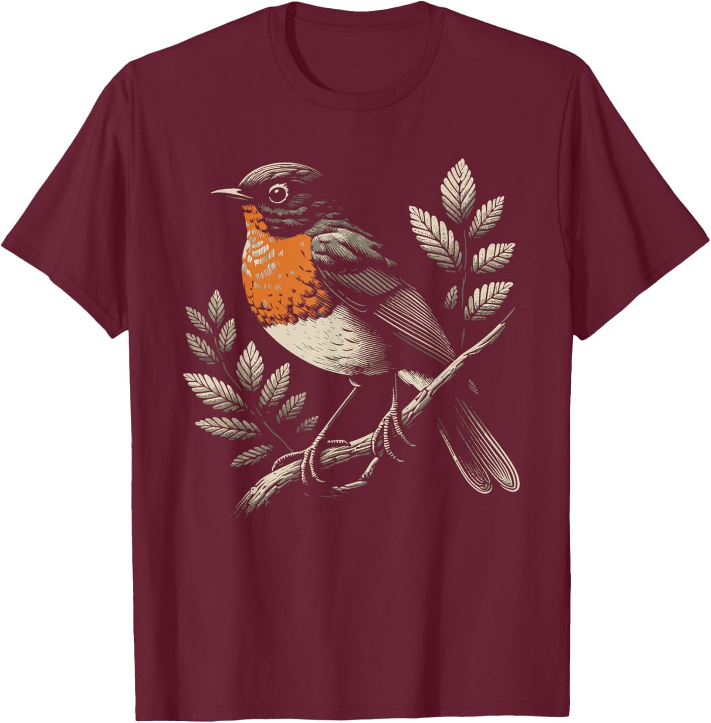 American Robin T-Shirt - T-Shirt | Maroon
