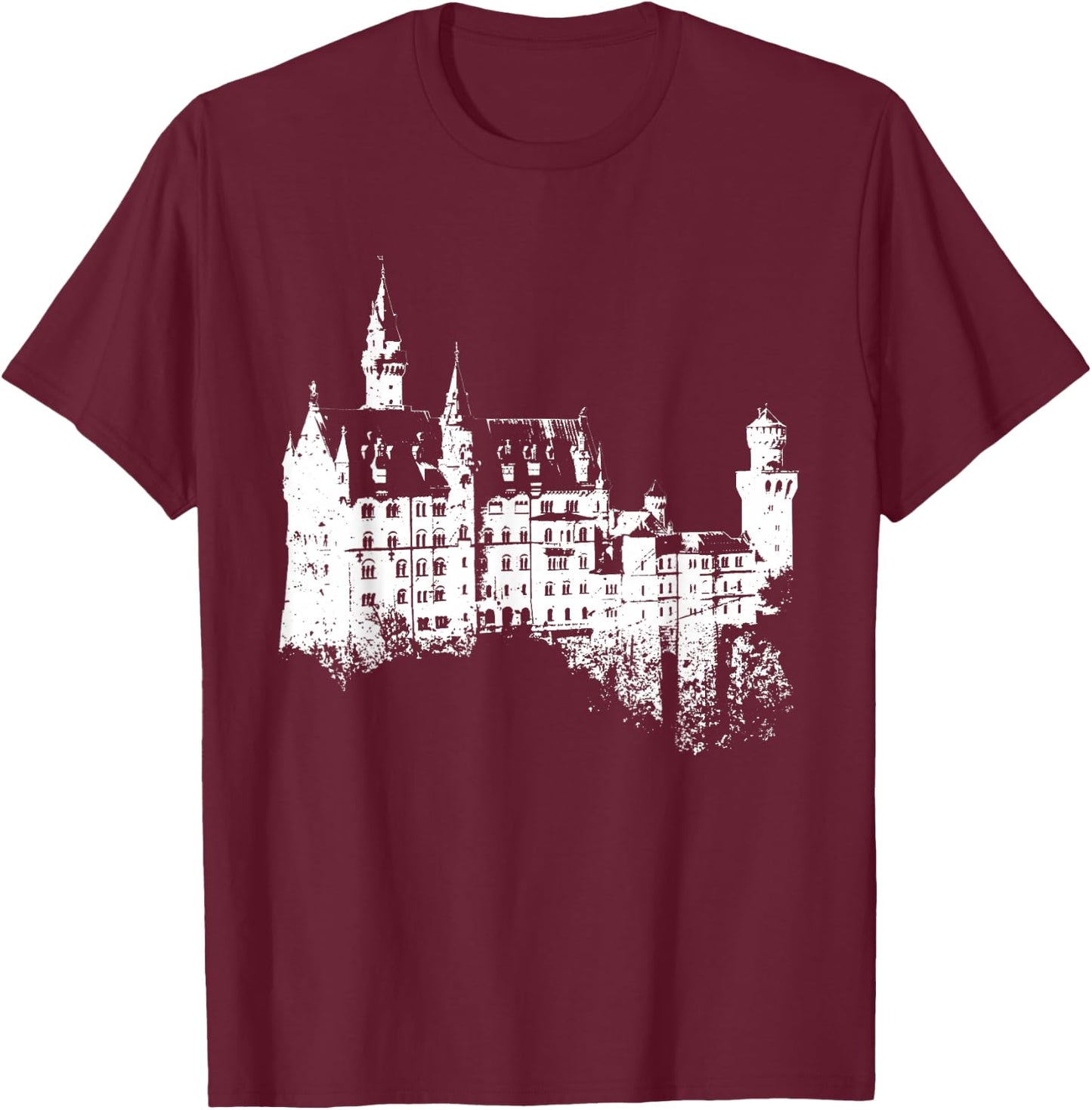 Neuschwanstein Vintage Deutschland Bayern I Love Germany T-Shirt - T-Shirt | Maroon