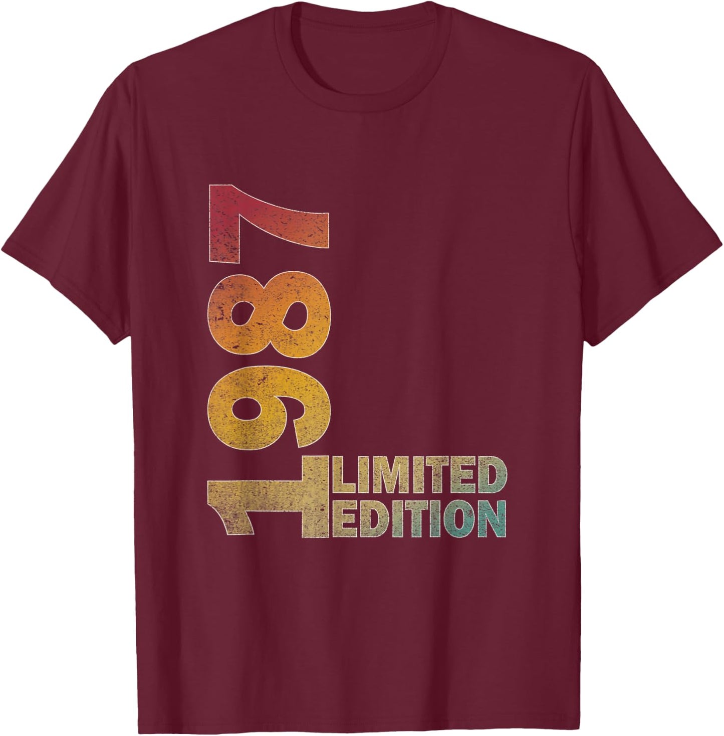 38th Birthday Gift men & women born 1987 turning 38 Year Old T-Shirt - T-Shirt | Maroon