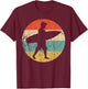 Surfer Silhouette Retro Surfing T-Shirt - T-Shirt | Maroon