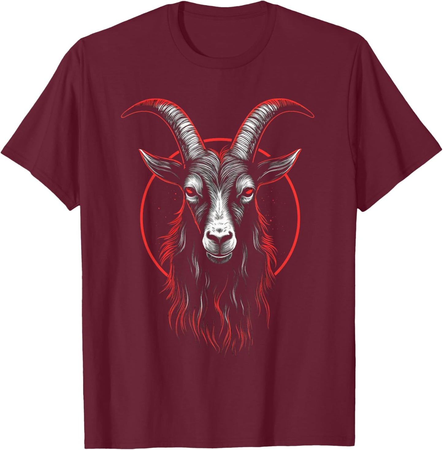 Goat Baphomet Satanic Goat Satanist Halloween Occult T-Shirt - T-Shirt | Maroon