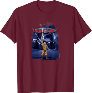 The Masters of the Universe: The Revelation - He-Man Grayskull , black T-Shirt - T-Shirt | Maroon