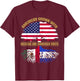 Heritage American Grown with Mexican Honduran Roots T-Shirt - T-Shirt | Maroon