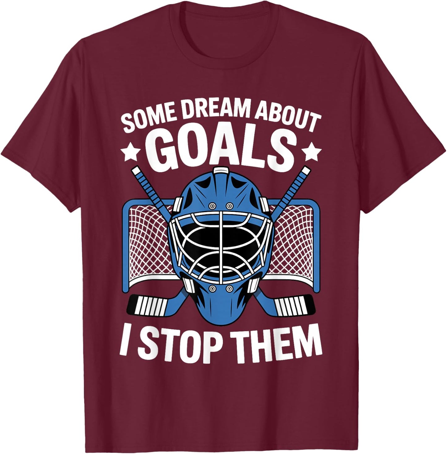 Best Hockey Goalie Art Women Ice Hockey Goalie T-Shirt - T-Shirt | Maroon