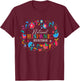 Hispanic Heritage Month Flower Latino Countries Flags T-Shirt - T-Shirt | Maroon