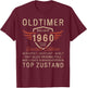 64th Birthday Gift Vintage 1960 Vintage Funny , black T-Shirt - T-Shirt | Maroon