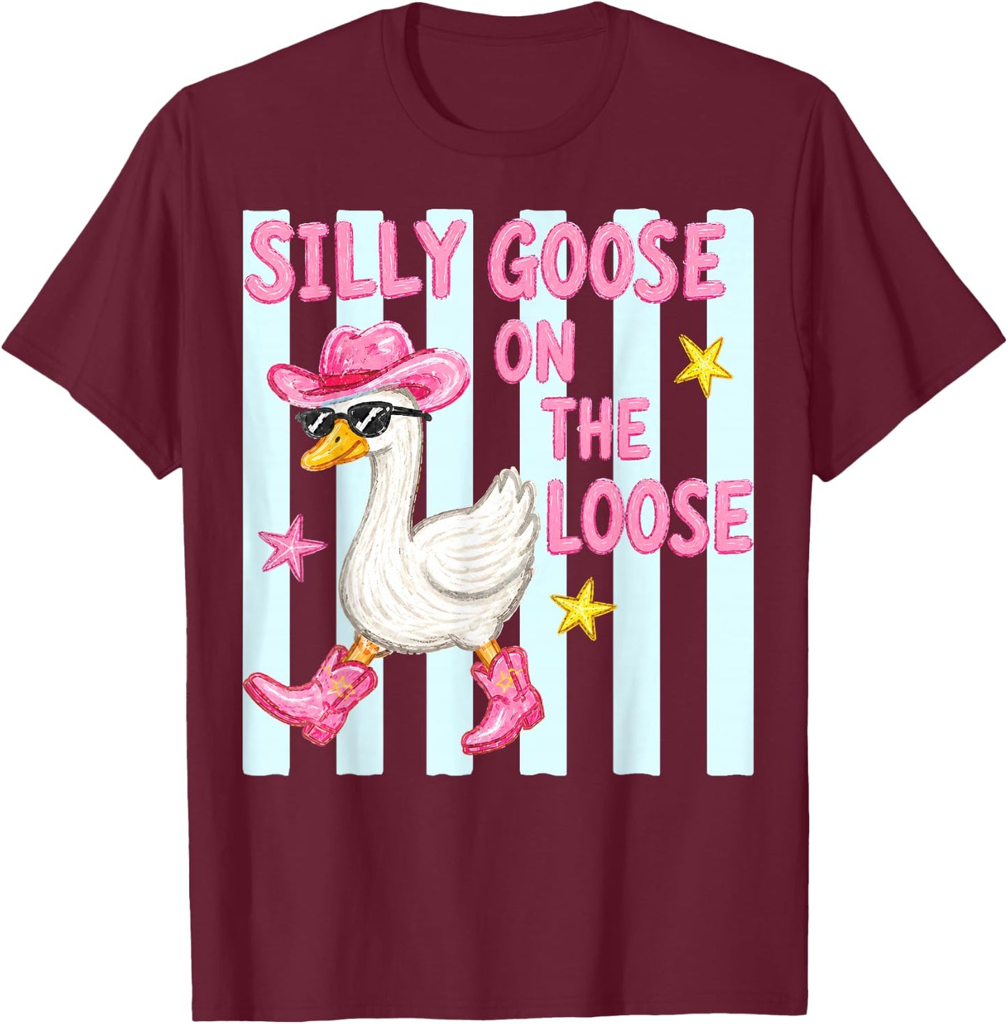 Got Too Silly Funny Goose Pun Humor Summer Women Kid T-Shirt - T-Shirt | Maroon