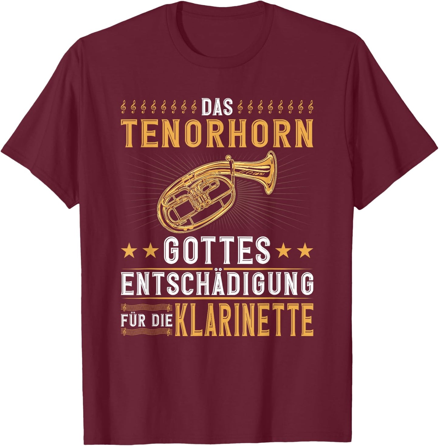Tenorhorn Entschädigung, Blasmusik Festival Tenorhorn , black T-Shirt - T-Shirt | Maroon