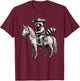 Raccoon Cowboy Vintage, Hat & Horse, Cowgirl, Funny Western T-Shirt - T-Shirt | Maroon