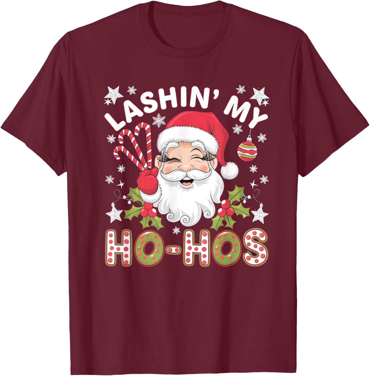 Xmas Cosmetics Lash Artist Lash Tech Girls T-Shirt - T-Shirt | Maroon