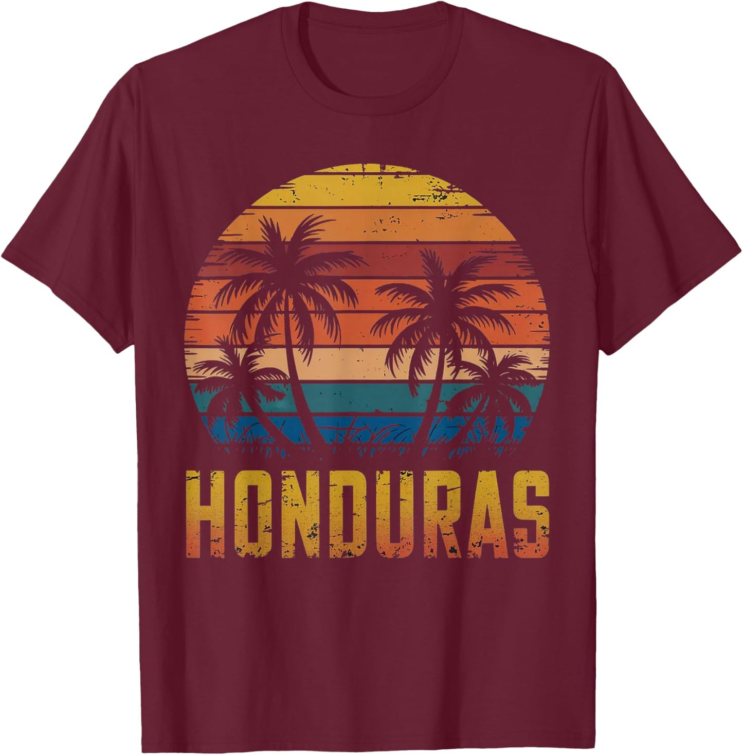 Family Vacation Honduras Souvenirs Honduras Roatan Beach T-Shirt - T-Shirt | Maroon