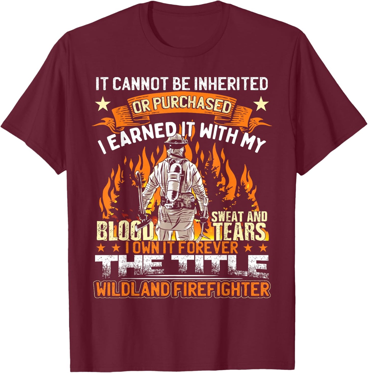 Wildland Firefighter T-Shirt - T-Shirt | Maroon