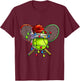 Christmas Tennis Xmas Christmas Tree Lights Tennis Player T-Shirt - T-Shirt | Maroon