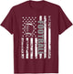 American Flag Football Patriotic Football T-Shirt - T-Shirt | Maroon