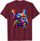 Pop Art French Bulldog Frenchie Bulldogs Frenchies T-Shirt - T-Shirt | Maroon