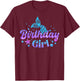Mermaid Birthday Girls 1st 2nd 3rd 4th 5th BDay Kid Toddler T-Shirt - T-Shirt | Maroon