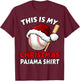 This Is My Christmas Pajama Shirt | Funny Baseball Xmas T-Shirt - T-Shirt | Maroon