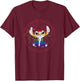 Disney Lilo & Stich Ohana Pride Circle Short Sleeve T-Shirt - T-Shirt | Maroon