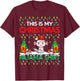 Axolotl Christmas Santa Hat Pajama Shirt Axolotl Lover Xmas T-Shirt - T-Shirt | Maroon