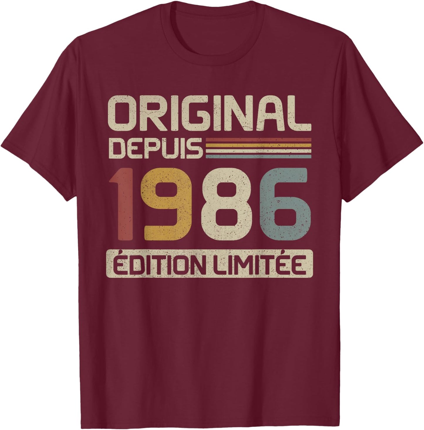 Original 1986 Birthday Gift 39 Years anniv 39 years , Black, S T-Shirt - T-Shirt | Maroon