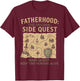 Funny Gamer Dad Fatherhood Side Quest Father's Day RPG Dad T-Shirt - T-Shirt | Maroon