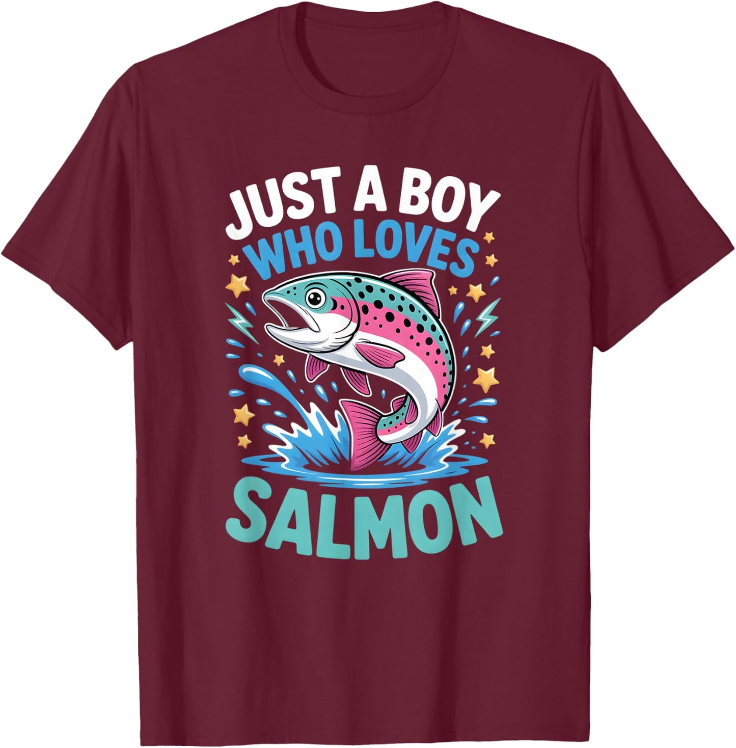 Boys Salmon T-Shirt - T-Shirt | Maroon