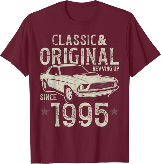 30th Birthday 1995 Classic Car T-Shirt - T-Shirt | Maroon