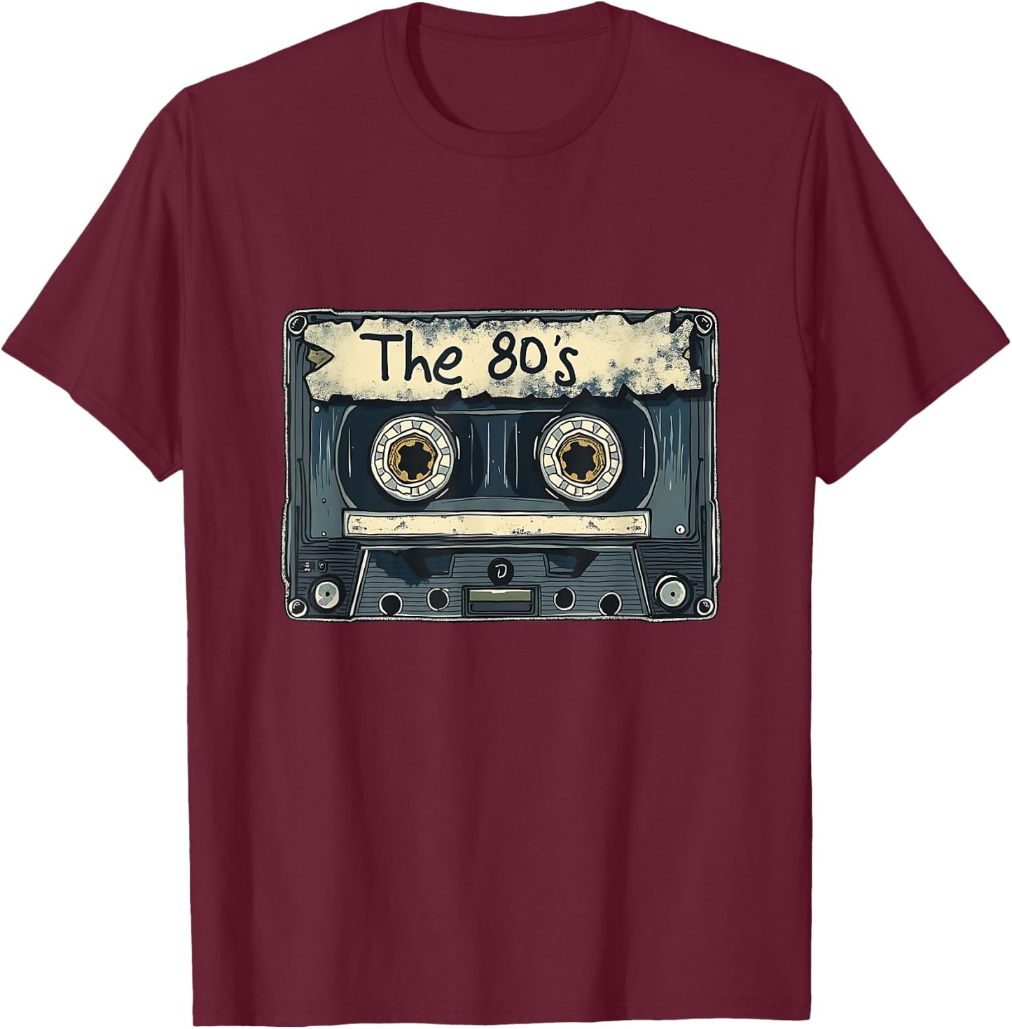 Nostalgic 80's 90's Retro Cassette Mix Tape Throwback Party T-Shirt - T-Shirt | Maroon