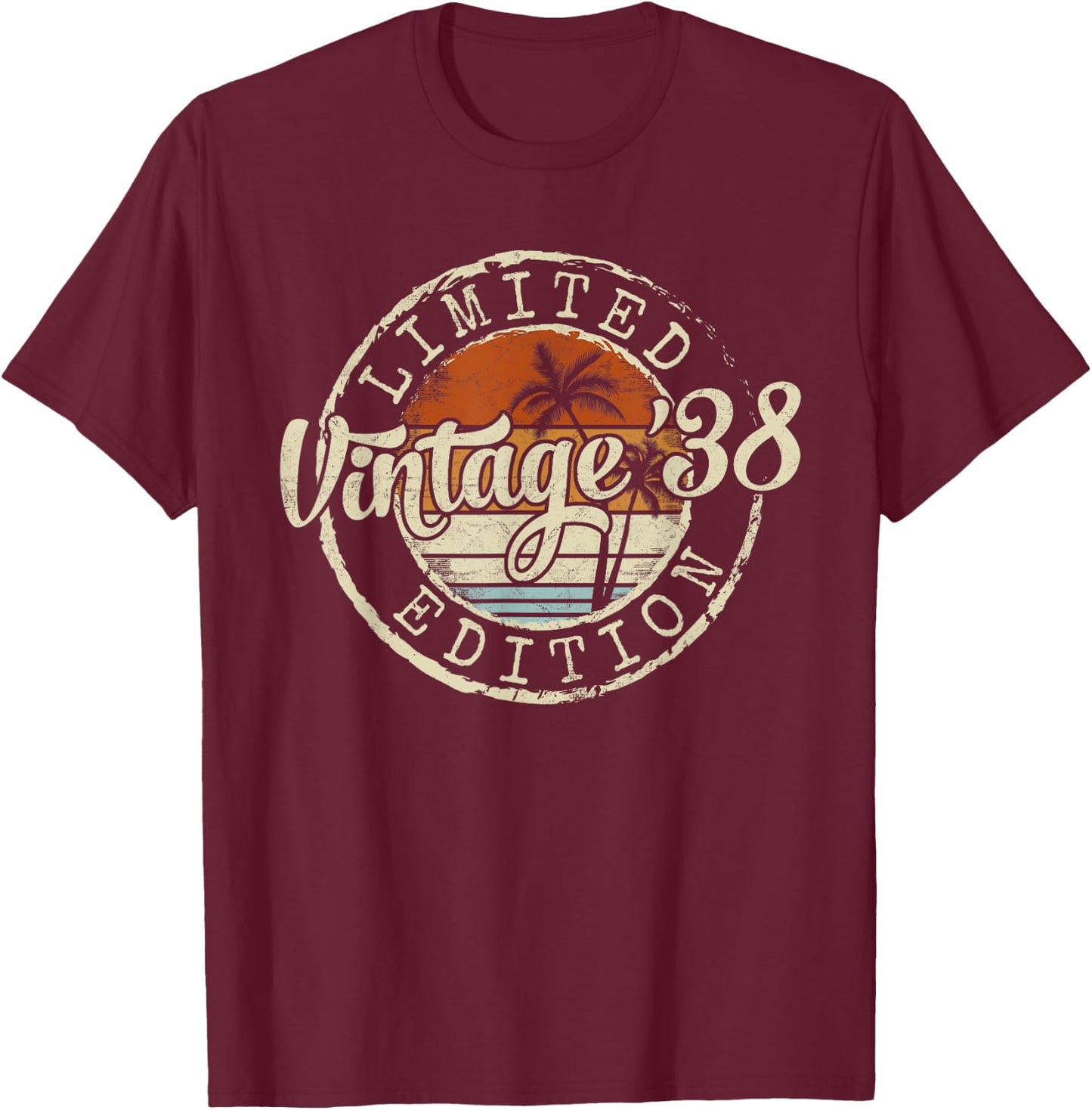 Vintage 1938 87th Birthday Gifts Women 87 Year Old T-Shirt - T-Shirt | Maroon