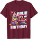 Bruh It's My Birthday Tie Dye Otter T-Shirt - T-Shirt | Maroon