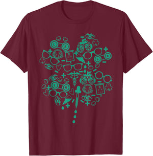 Optometry Optometrist St Patrick's Day Shamrock Eye Doctor T-Shirt - T-Shirt | Maroon